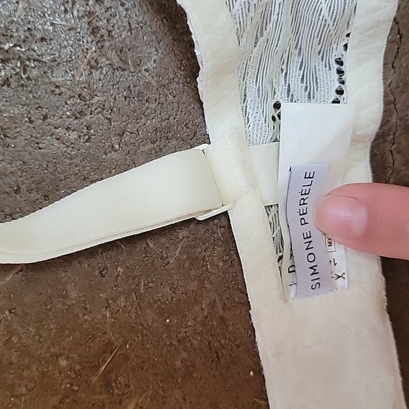 Large Bra White lace pushup bra Simone Perele 36 D - Picture 5 of 6